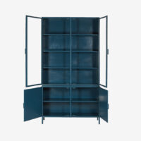Vitrinekast Garland 4deurs. - Diepblauw | New Routz