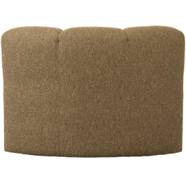 377533-GM | Mojo eetbank hoek met rugleuning - bouclé geel/bruin melange | WOOOD