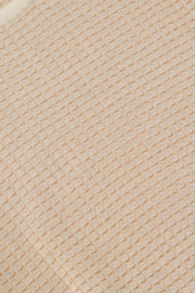 Ronde hals brei trui met lurex - sahara/wit | Zusss