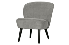 375690-G | Sara fauteuil - ribstof vergrijsd groen | WOOOD