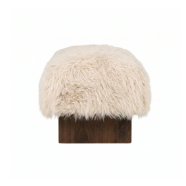 738831 | Hair bench with wooden legs small - beige | PTMD