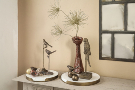 729782 | Corrinae bird statue on ball L - gold | PTMD