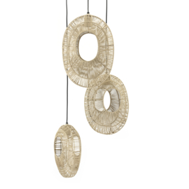 221773 | Pendant lamp Ovo cluster round - natural | By-Boo