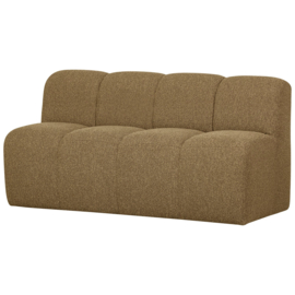 377462-GM | Mojo eetbank met rugleuning 164cm - bouclé geel/bruin melange | WOOOD