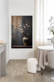 25120 | Wandkleed - Dark Blossom Vase | Urban Cotton