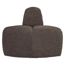 377901- WB | Mojo eetbank hoek rond rugleuning - wollig bruin | WOOOD