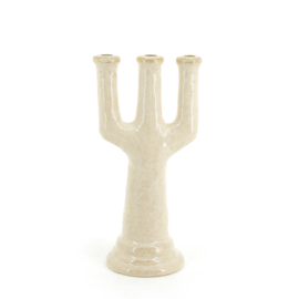 230259 | Candleholder Blix large - beige | By-Boo