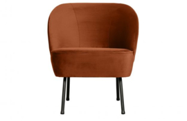 800748-R | Vogue fauteuil - fluweel Roest | BePureHome