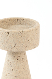6088182 | Kandelaar Ø9,5x20 cm MALOPI - zand | Light & Living