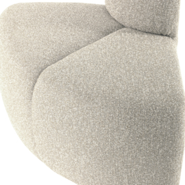 377901- BM | Mojo eetbank hoek rond rugleuning - boucle beige melange | WOOOD