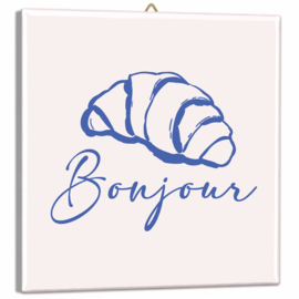 TE3266 | Tegeltje bonjour croissant | HomeBound by KY