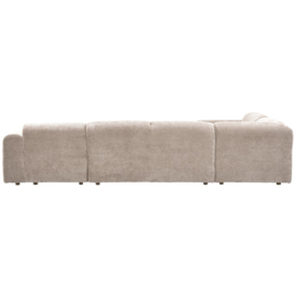 375074-N | Cloud hoekbank links - geweven chenille naturel | WOOOD