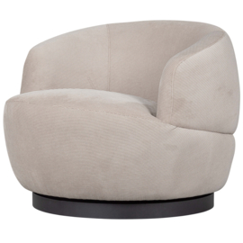 800037-R | Woolly draaifauteuil - ribcord naturel | BePureHome