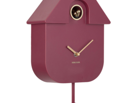 KA6094PU | Wall clock modern cuckoo Oro - dark mauve | Karlsson by Present Time