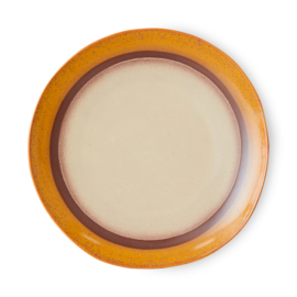 KST0061 | 70s ceramics: dinner plates, coconut (set of 2) | HKliving