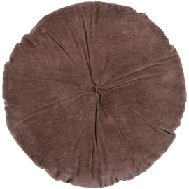 377563-BN | Aziz kussens (set van 3) - velvet bruin/naturel | WOOOD