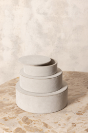 736589 | Saria suede storages boxes set of 3 - beige | PTMD 