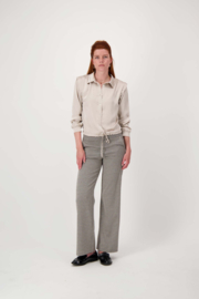 Geruite lange broek - kit/middenbruin | Zusss