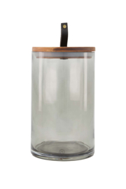 Glazen voorraadpot met houten deksel - L | Zusss