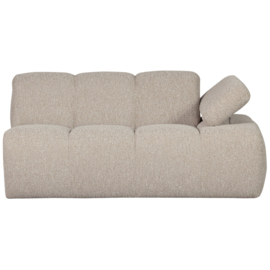 377454/5-EM | Mojo 1,5-zits element met arm (links of rechts) - bouclé beige melange | WOOOD