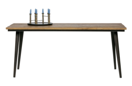 800934-N | Guild tafel naturel met zwart onderstel 180x90 | BePureHome