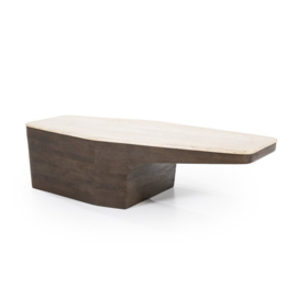 96150 | Salontafel Luna 128x63x36 - bruin/beige | Eleonora