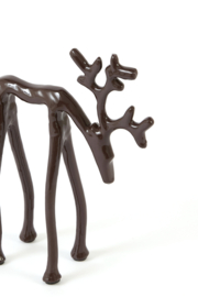 7623087 | Ornament 15x6x20 cm DEER - shiny eggplant | Light & Living - Wordt verwacht!