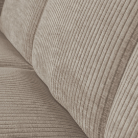 377462-D | Mojo eetbank met rugleuning 164cm - ribstof donkerzand | WOOOD