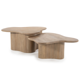 240218 | Coffee table set Fall (set of 2) - naturel | By-Boo