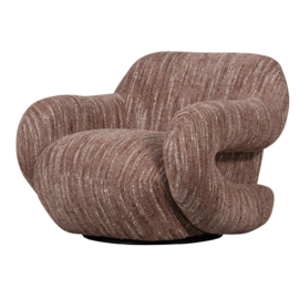 377484-R | Folke draaifauteuil - chenille oudroze melange | WOOOD