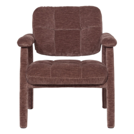 378090-R | Loom draaifauteuil - chenille structuur oudroze | WOOOD