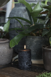 4176-24 | Rustic candle - black Ø:7 H:10 | Ib Laursen