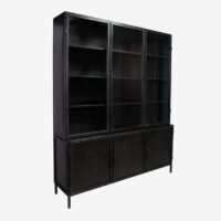 Vitrinekast Garland 6deurs. - Zwart | New Routz