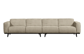 378656-WH | Statement xl 4-zits bank 372 cm - structure velvet wheatfield | BePureHome