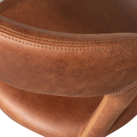 801419-B | Noble eetkamerstoel lederlook - cognac | WOOOD