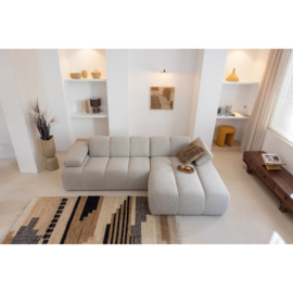 377459/60-EM | Mojo chaise longue element (links of rechts) - bouclé beige melange | WOOOD