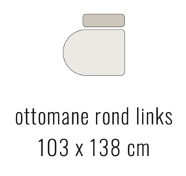 Ottomane rond links - SOOF 103x138 cm | Sevn