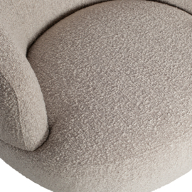 800037-N | Woolly draaifauteuil - bouclé naturel gemêleerd | BePureHome