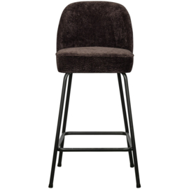 800294-DB | Vogue barstoel 65cm - 3D Chenille donkerbruin | BePureHome