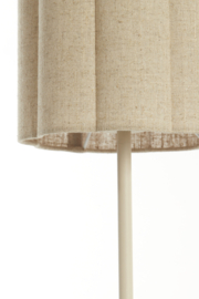 1884824 | Tafellamp Ø20x70 cm FRINGE - naturel/crème | Vtwonen by Light & Living