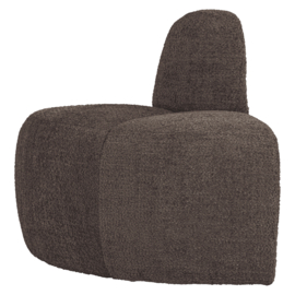 377901- WB | Mojo eetbank hoek rond rugleuning - wollig bruin | WOOOD