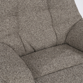  96169 | Fauteuil Caleb met voetenbank - taupe | Eleonora