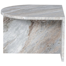 801413-N | Xhail ovaal bijzettafel - marmer naturel | BePureHome