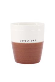 Koffiemok lovely day - wit/donkerrood | Zusss