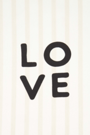 Keukenset streep love hartjes - zand | Zusss 