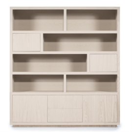 96282 | Kabinet Helsinki 200x220cm 2-delig 4-drs. 2 laden - taupe | Eleonora