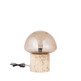 737641 | Jobani table lamp with luster glass S - beige marble | PTMD