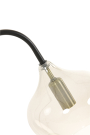 1851527 | Vloerlamp 28x45x160 cm RAKEL - mat zwart+smoke | Light & Living