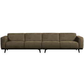378656-BO | Statement xl 4-zits bank 372 cm - structure velvet bonsai | BePureHome