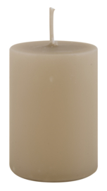 7406-25 | Pillar candle - light brown Ø:4 H:6 | Ib Laursen 